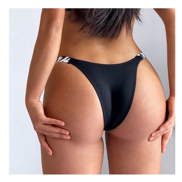 Women's Brazilian Style Grey Zebra Pattern Panty - Picture 3 of 4